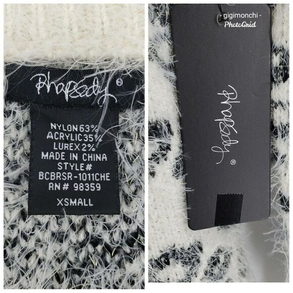 Rhapsody Sweater Dress XS Animal Print Cozy Shaggy Eyelash Fuzzy Knit New - Picture 4 of 12